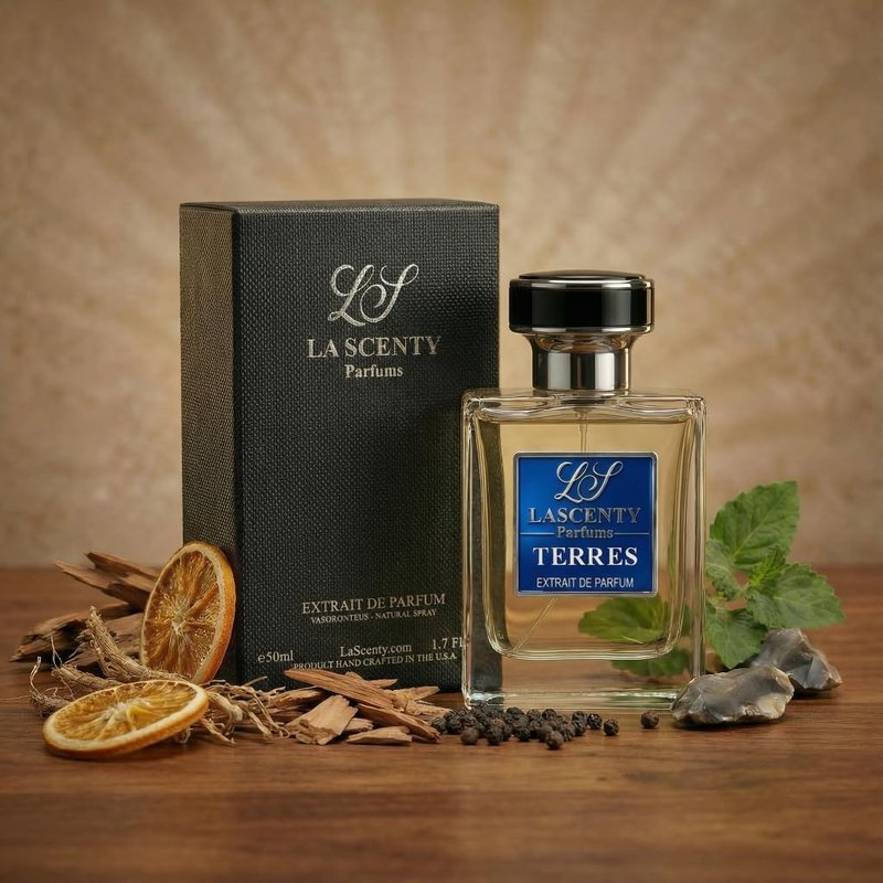 LaScenty TERRES Inspired by Terre deH.ermes, Citrus Woody Earthy Perfume and Cologne for Men, Long Lasting Intense Fragrance with Strong High Projection, 50 ml EDP