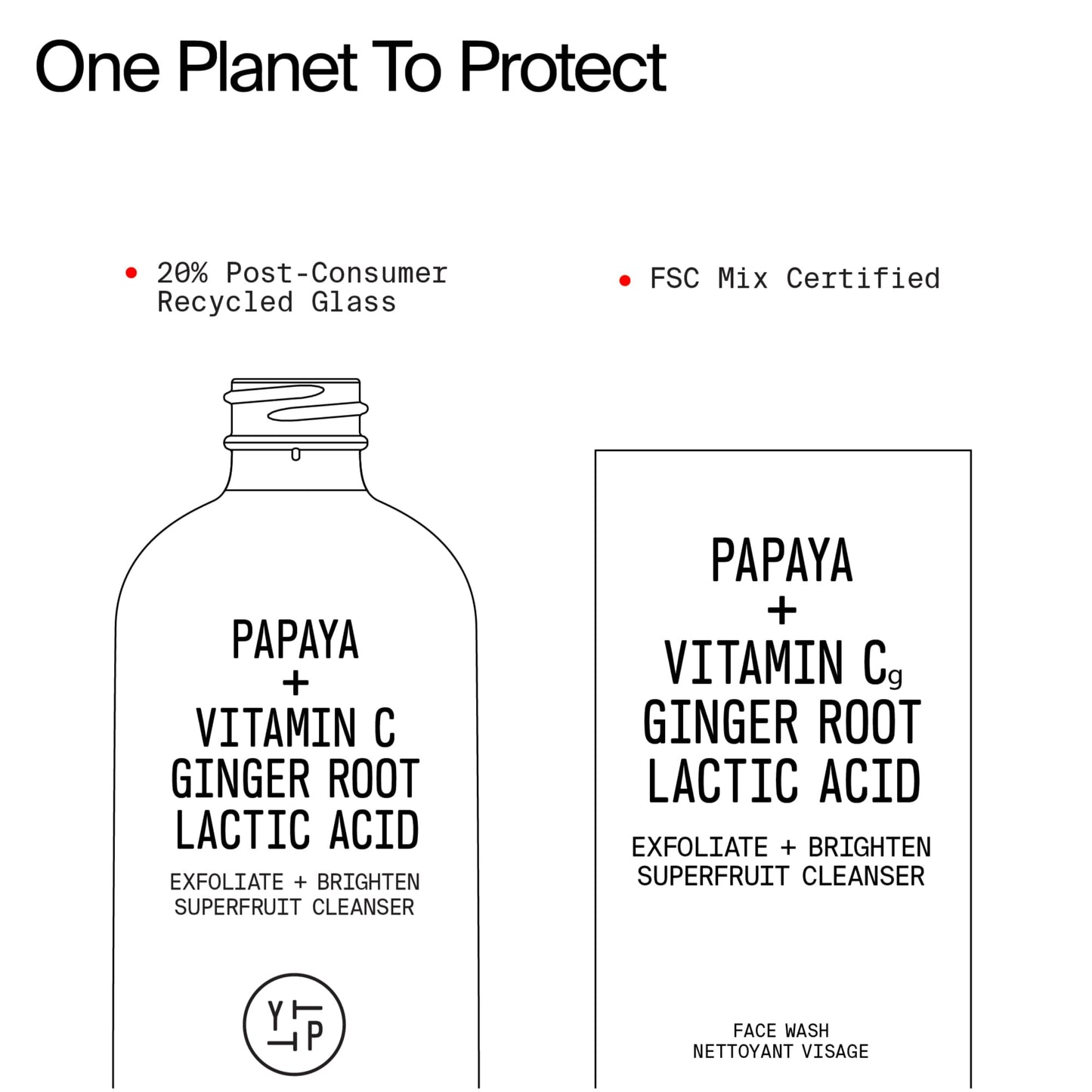 Youth To The People Superfruit Facial Cleanser Travel - Papaya + Vitamin C Exfoliating Face Wash, Cellular Skin Renewal with AHA + BHA, Evens Skin Tone & Texture for Soft + Radiant Skin - 2 fl oz