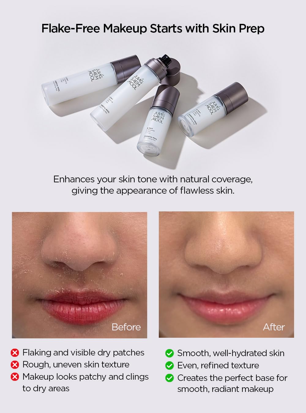 JUNG SAEM MOOL Essential Mool Micro Fitting Mist | Micro-Fine Setting Spray for Makeup & Hydrating Primer for Face with Thermal Spring Water, Long-Lasting Fix & Dewy Finish, Korean Makeup (1.86 Fl Oz)