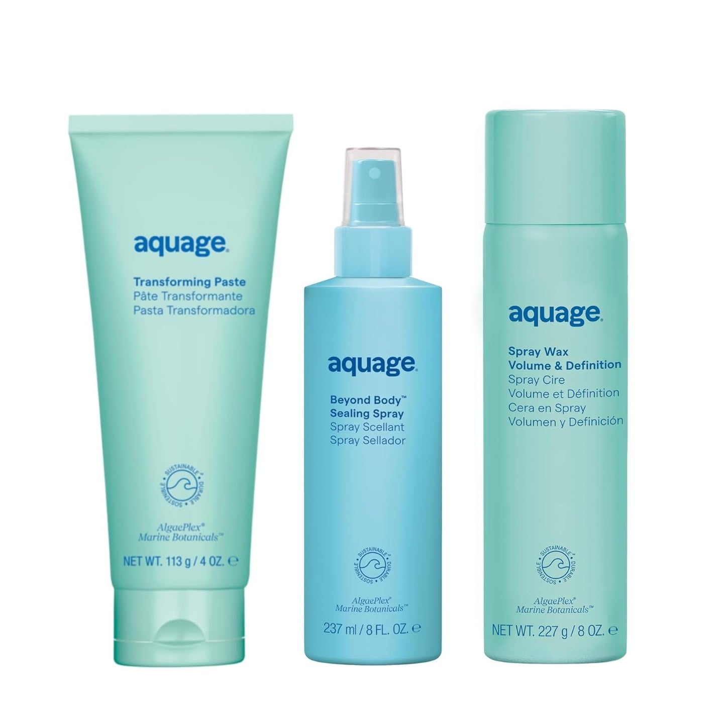 Aquage Volume & Texture Styling Kit - Transforming Paste & Sealing Spray | 20 Fl. Oz.
