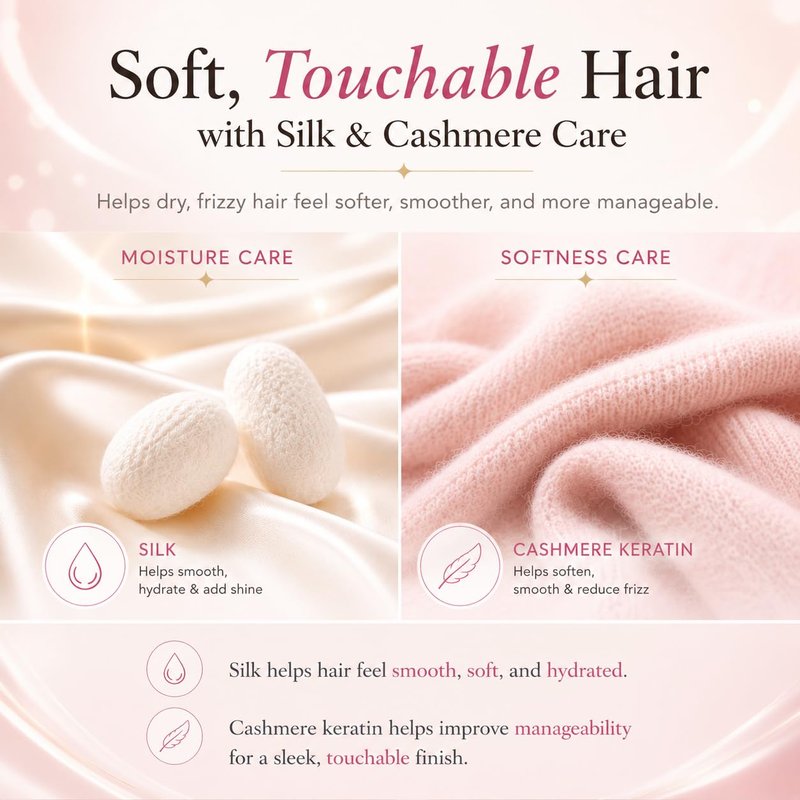 Plus eau Melty Shampoo & Conditioner Set, Silk-Infused Moisture Repair for Dry or Damaged Hair, 15.2 oz (450ml) Each, 2-Pack, Made in Japan