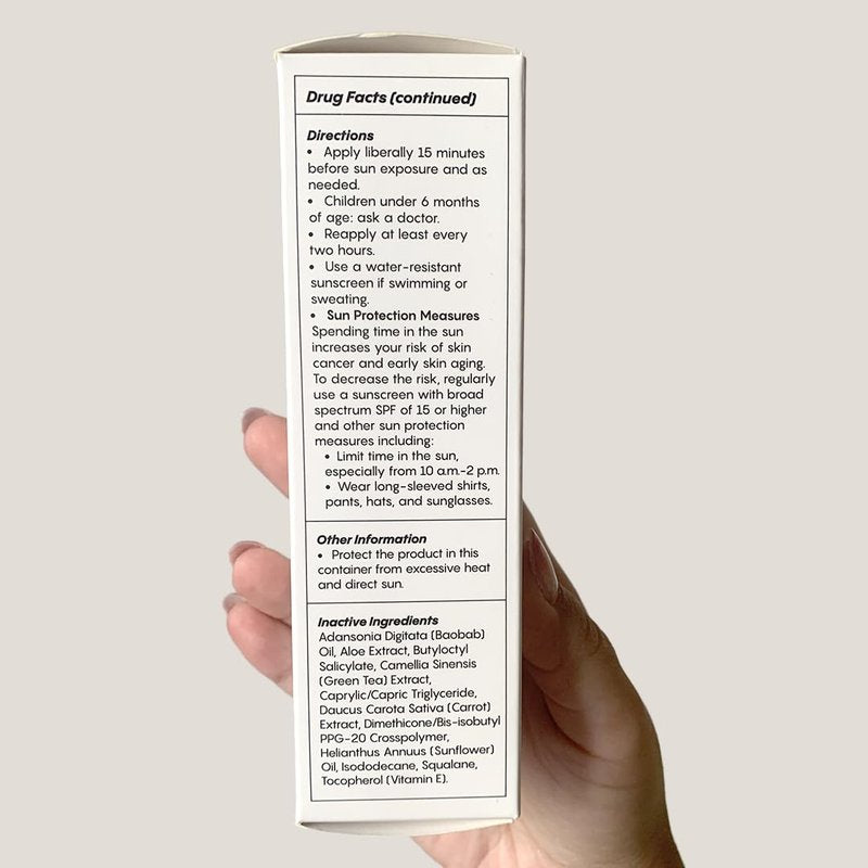 JESS BEAUTY | Let it Sun 50+ Sunscreen Green Tea & Aloe Extract | Skincare Sun Protection 1.7 fl oz
