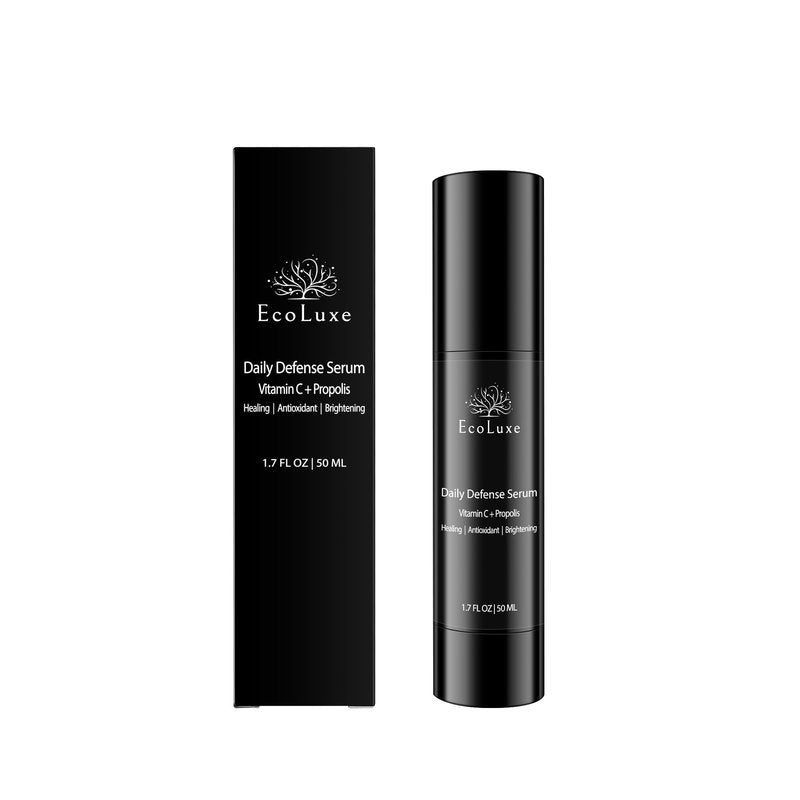 EcoLuxe Daily Defense Vitamin C Serum with Propolis – Gentle Stabilized Vitamin C for Sensitive Skin, Brightening & Hydration