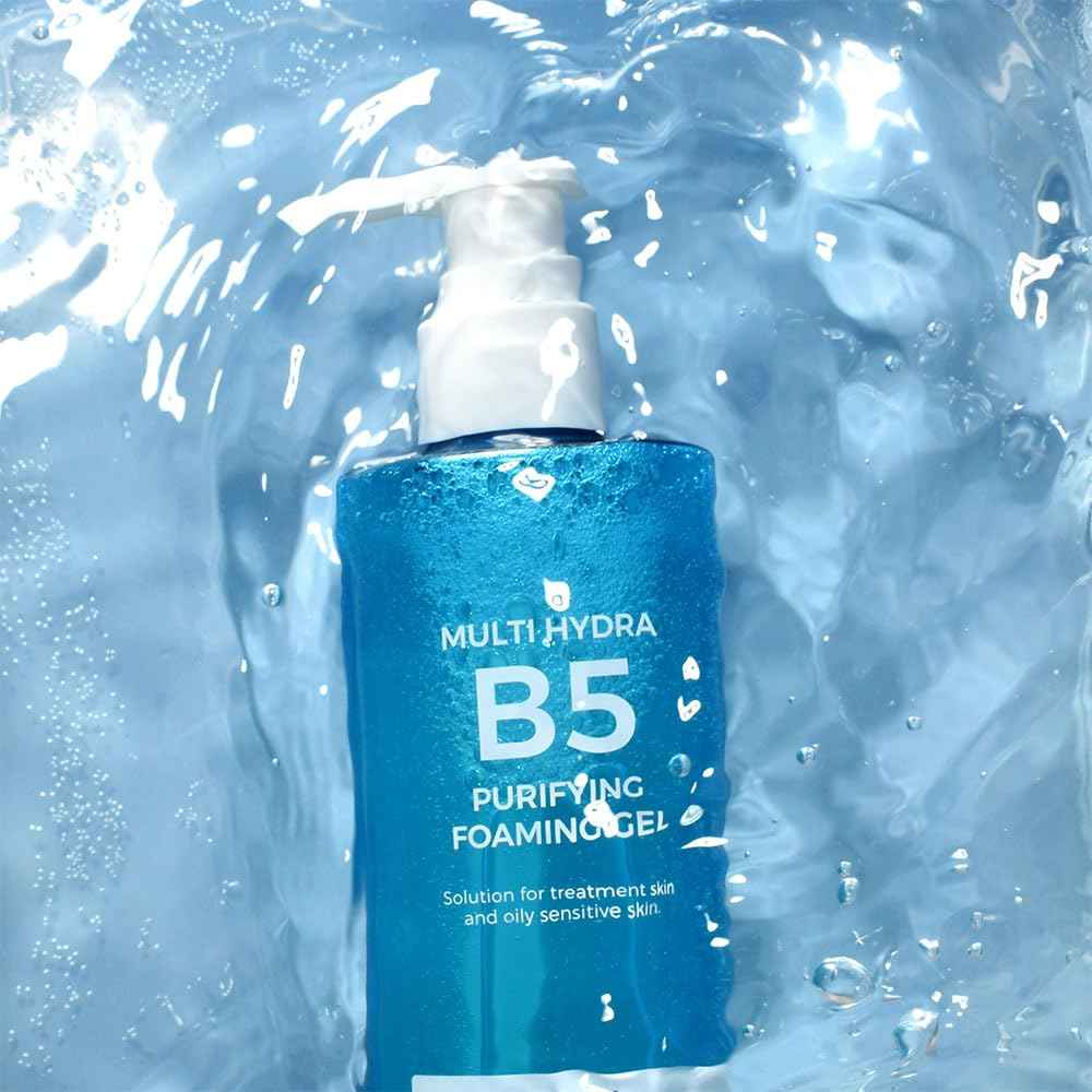 PRETTYSKIN Hydra B5 Low pH 5.5 Foaming Facial Cleanser for Sensitive Skin – Korean Face Wash with Panthenol, Centella Asiatica extract – Paraben Free, Oil Free, Gentle Daily Cleanser 10.1 fl.oz(300ml)