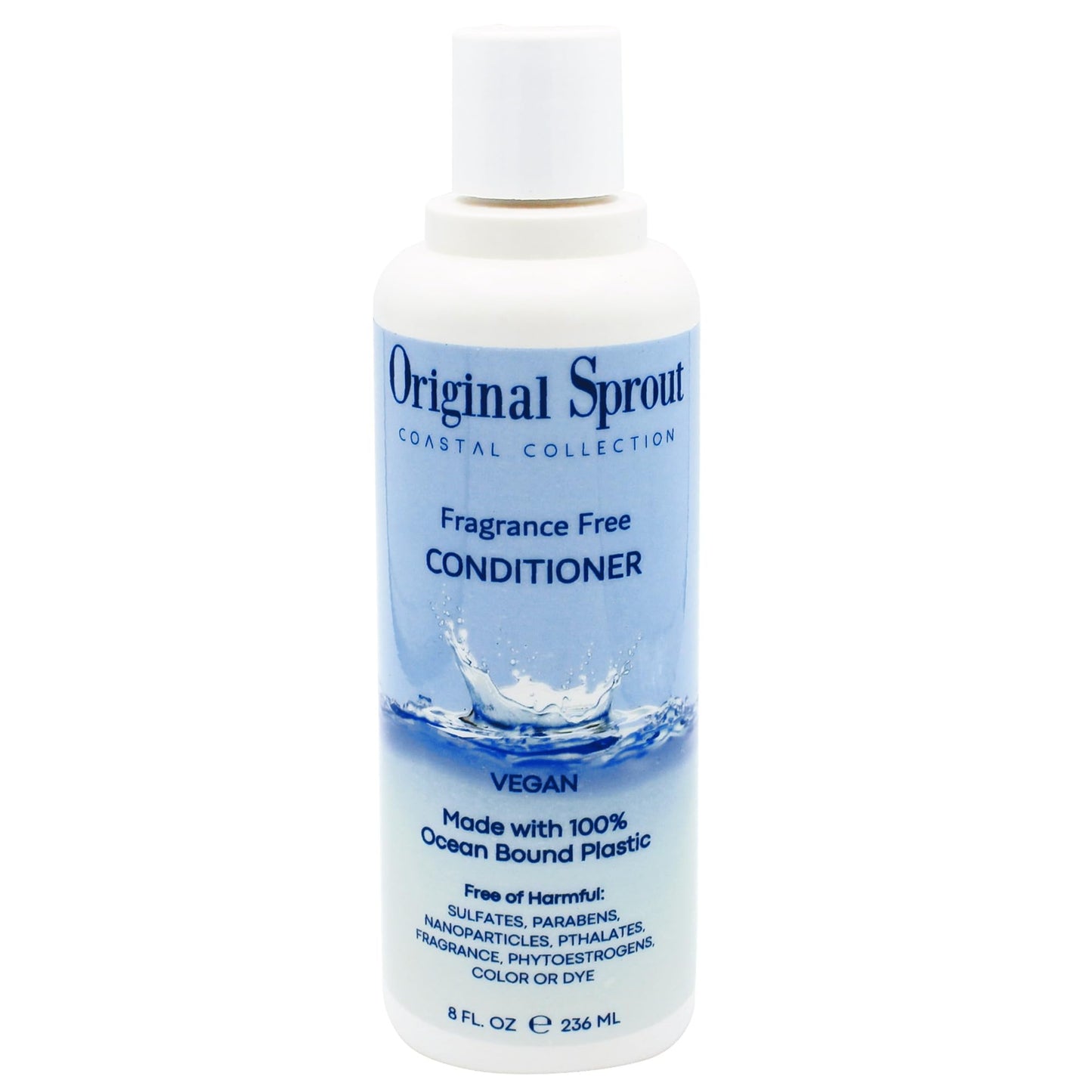 Original Sprout Coastal Collection Conditioner for All Hair Types, Fragrance-Free Conditioner, Vegan, 8 oz. Bottle