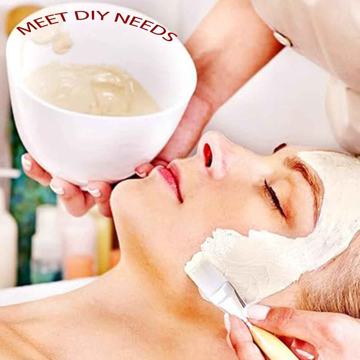 PLINNILUY 10 Pcs Diy Face Mask Mixing Bowl, Home Use Silicone Facial Mask Mixing Bowls Set Plastic Facial Mask Mixing Masks Set- DIY Skincare Mixing Tool Kit (White-10Pcs)