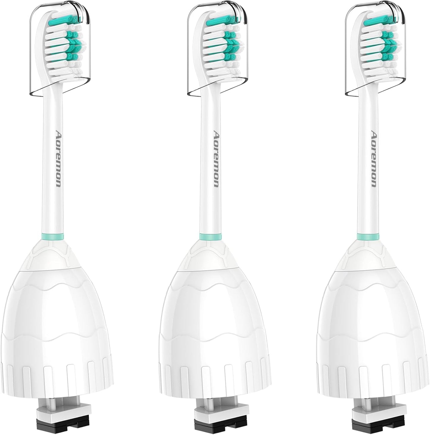 Aoremon Toothbrush Replacement Heads for Philips Sonicare | 3-Pack with Hygienic Caps, White