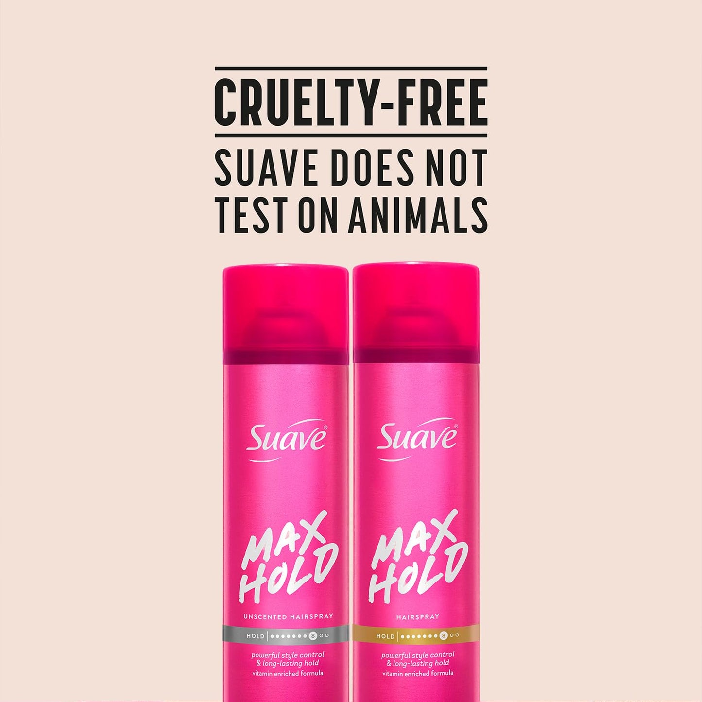 Suave Hairspray Max Hold - 2-Pack Unscented & Scented Aerosol, 11 Oz Each