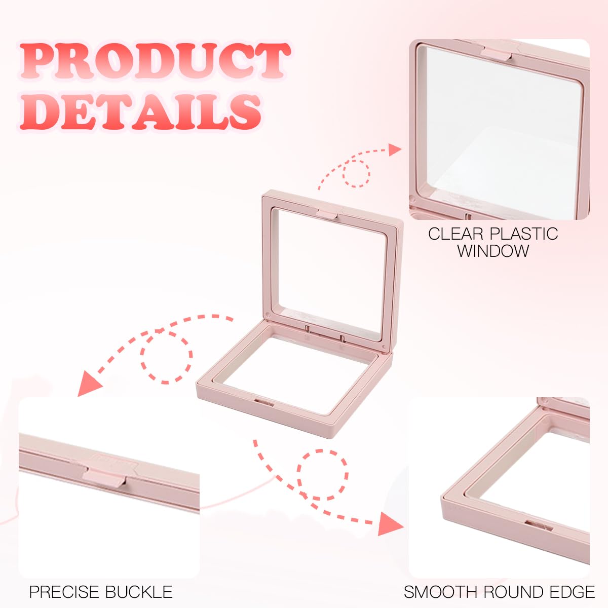 30 Pcs Press on Nail Storage Box 3D Floating Press on Nail Packaging With 90 Pcs Adhesive Double Sided Tape and 30 Pcs Cards, PE Film Nail Packaging Cases for Nail Salon Nail Display Box Earrings