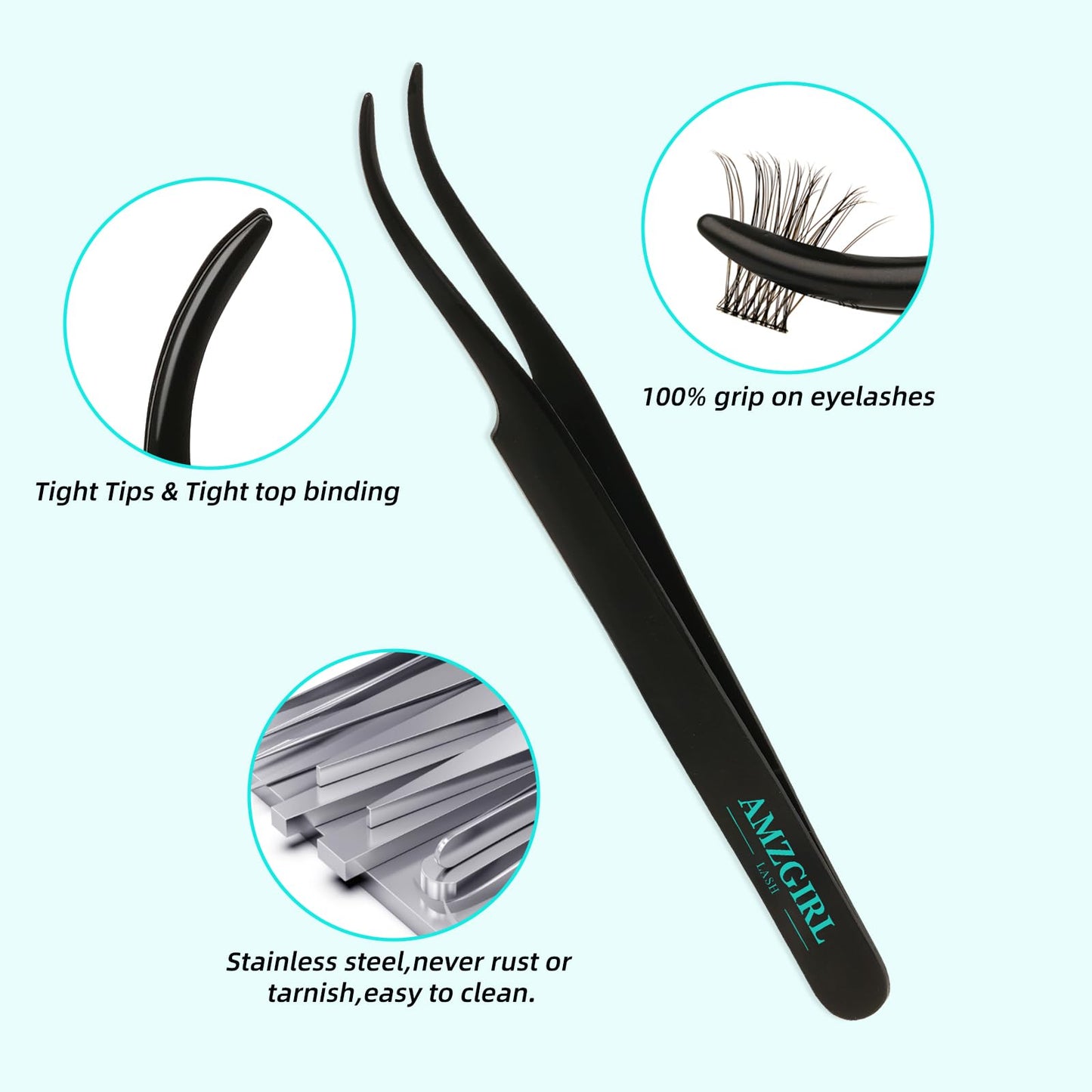 Lash Extension Kit Daybreak Lash Clusters kit Lash Bond and Seal Eyelash Remover and Lash Applicator for Diy Lash Extension Kit at Home by AMZGlRL(Daybreak,D-Mix8-16mm kit)