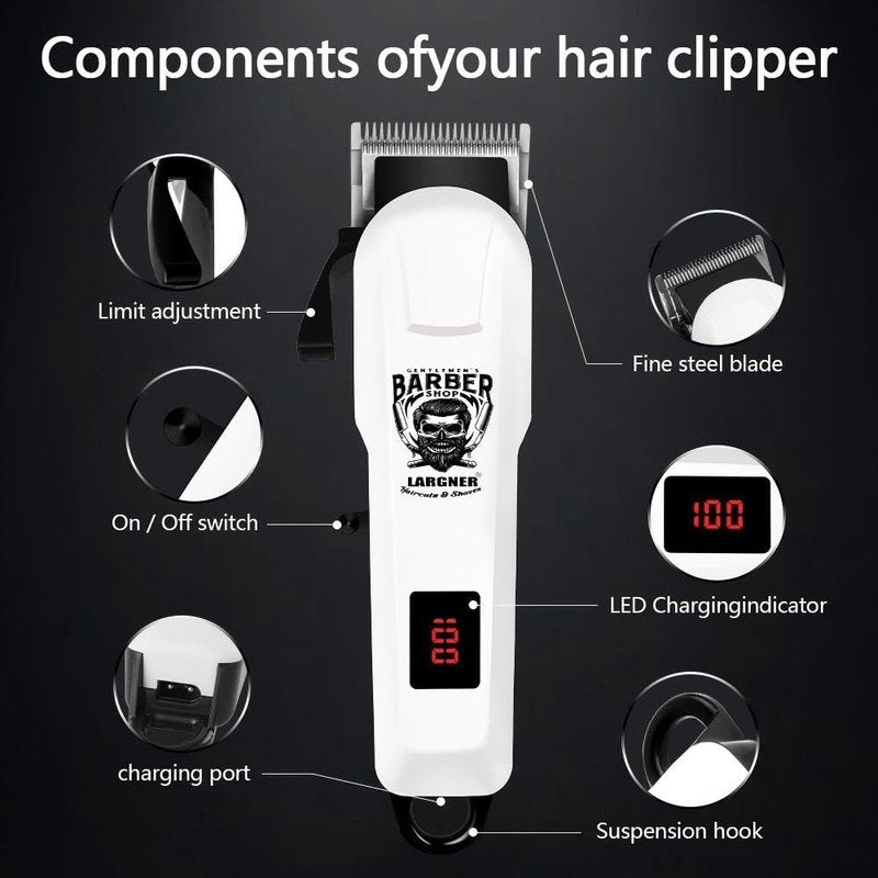 LARGNER Hair Clippers for Men Professional, Beard Trimmer Kits & Sets, Electric Shavers, Hair Clippers & Trimmer Ceramic T-Blade, for Barber, for Gifts