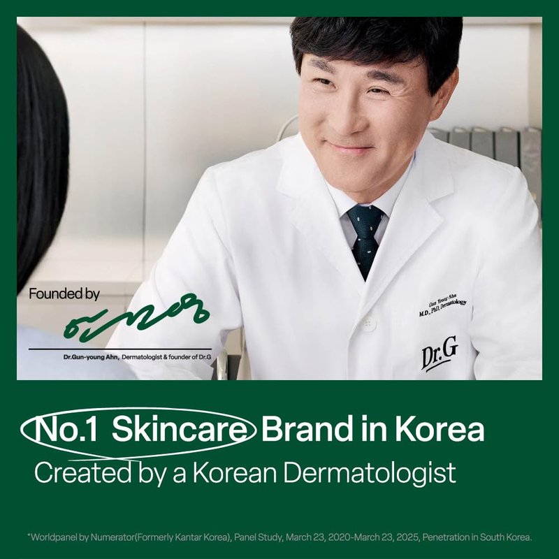 Dr. G R.E.D. Blemish Clear Soothing Cream - Calming Korean Moisturizer for Redness - Soothes Acne & Irritation - With Centella Asiatica - Long-Lasting Hydration - 2.36 fl oz