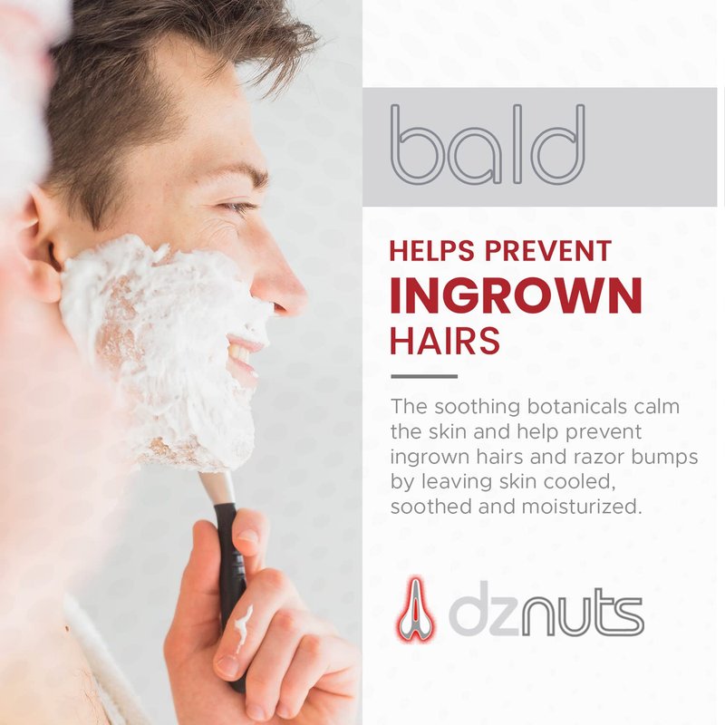 dznuts - Pro Chamois Cream + Bald Super Smooth Shave Lotion - Prevents Razor Burns, Ingrown Hairs, Cooled and Moisturized Skin