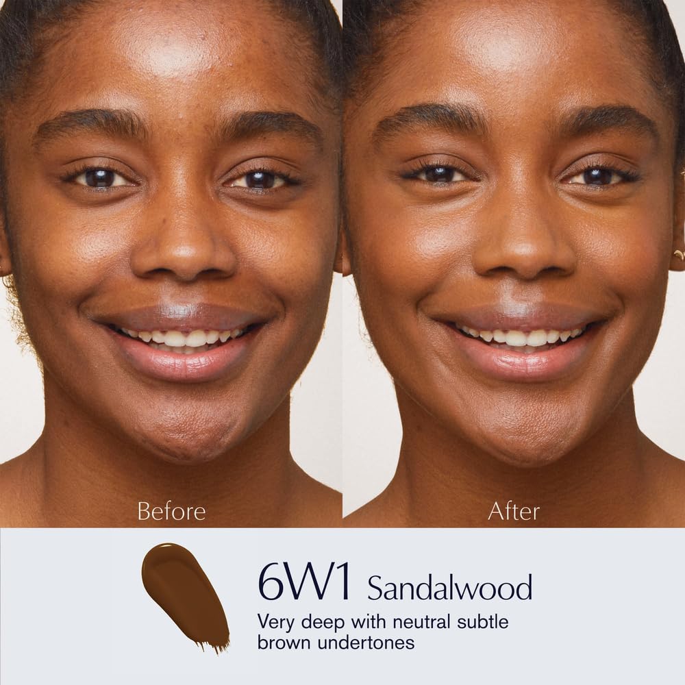 Estée Lauder Double Wear Sheer Matte Foundation SPF 19 | 12-Hour Wear, 1.0 Fl Oz, 6W1 Sandalwood