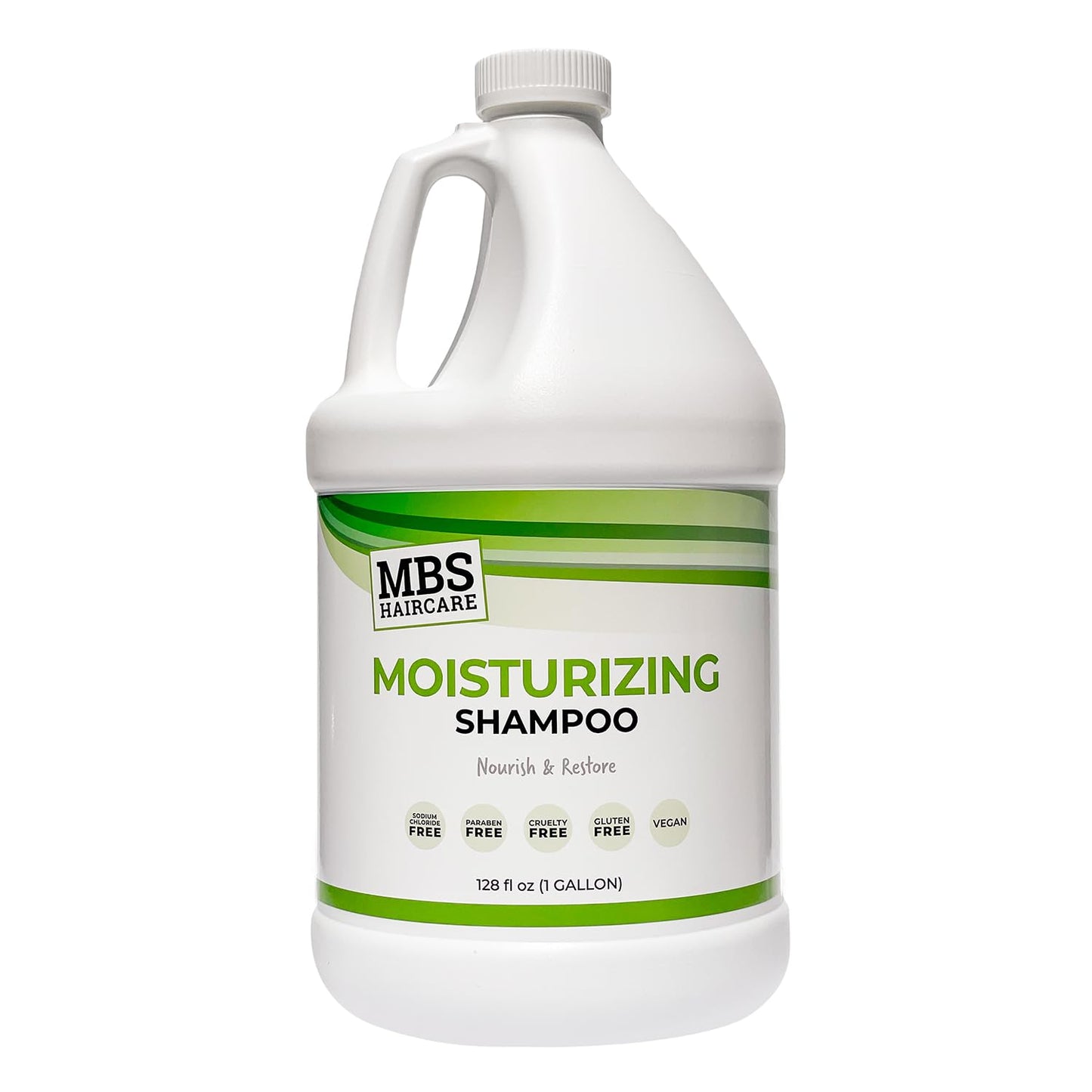 MBS Haircare Moisturizing Shampoo (1 Gal) - Sodium Chloride Free, Paraben Free, Vegan