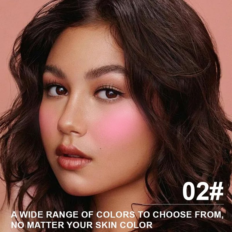 HHLTOH Matte Powder Blush for Cheeks – Long Lasting Natural Face Blusher Makeup, Lightweight Blendable Cheek Color for Women, Vegan & Cruelty-Free – #01 Pale Pink