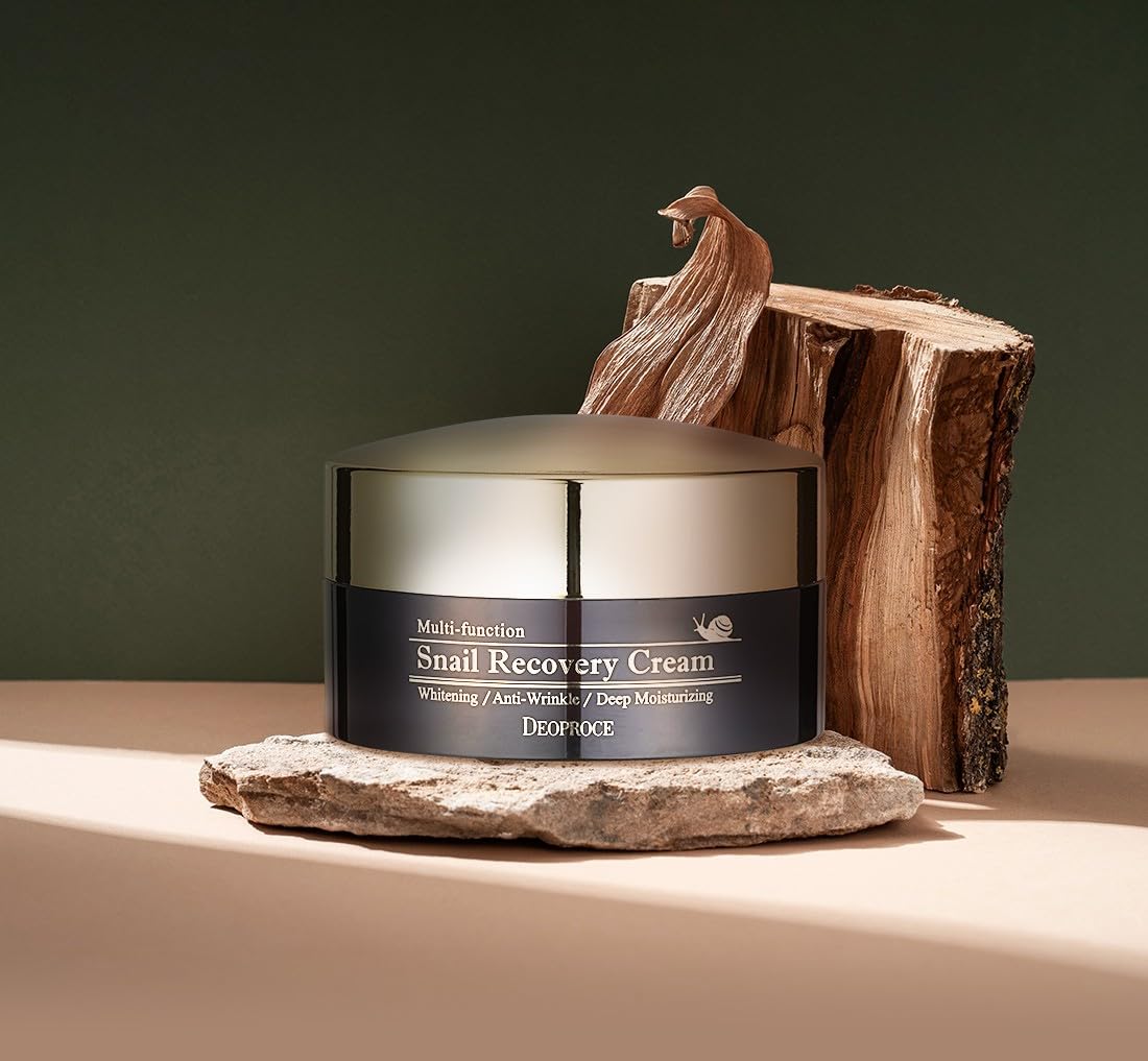 Deoproce Snail Mucin Face Cream 100g (3.5 oz) – Lightweight Moisturizer for Hydration, Smooth Texture & Skin Barrier Care