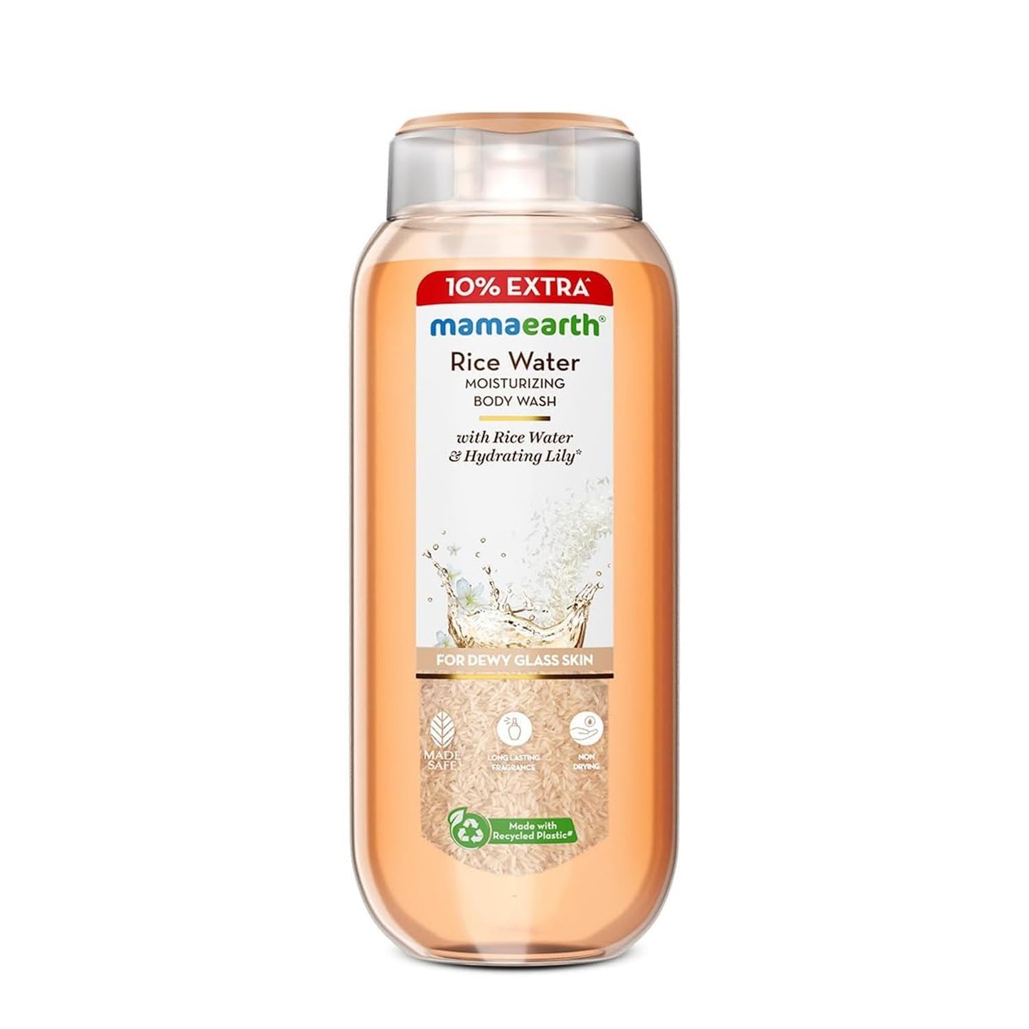 MAMAEARTH Rice Water Moisturizing Body Wash with Rice Water & Hydrating Lily, 9.30 Fl Oz (275 ml)