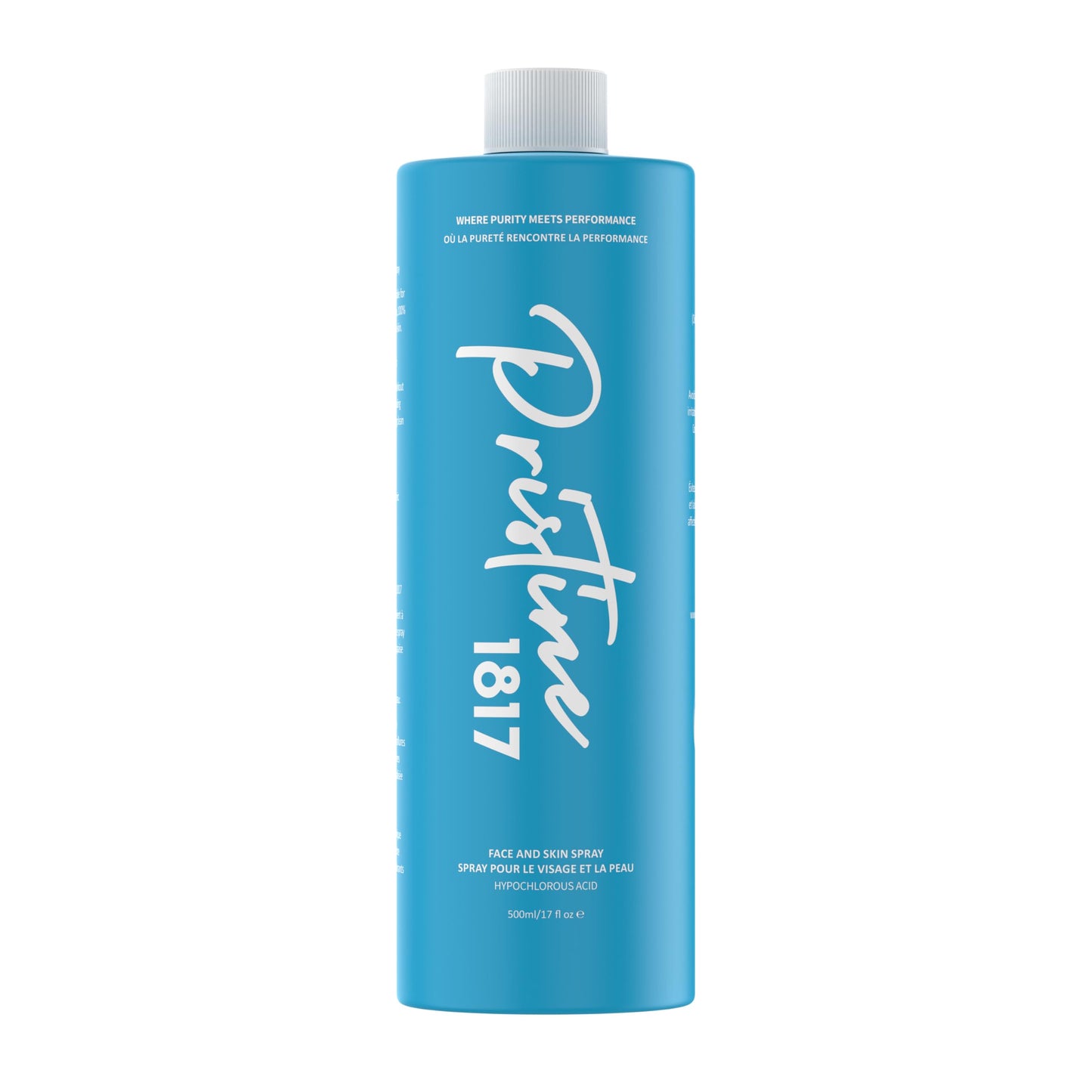 Pristine 1817 Hypochlorous Acid Spray 0.016% - 500 ml (16.9 fl oz) - Gentle, Versatile Mist for Face & Body