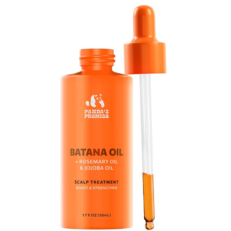 Panda's Promise Batana Oil for Hair Growth with Rosemary Oil, Jojoba Oil & Castor Oil- Natural Dry Scalp Treatment Product for Thinning (2 x 50ML = 100ML)