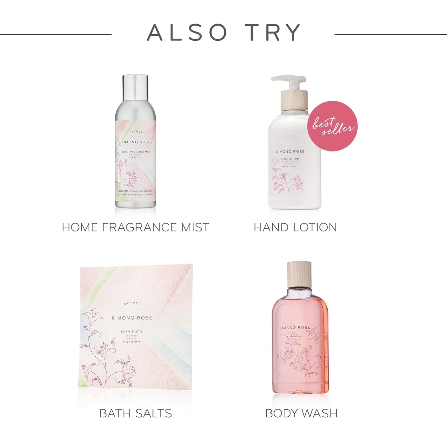 Thymes Hand Cream - Kimono Rose Scent | Moisturizing 3 Fl Oz Lotion