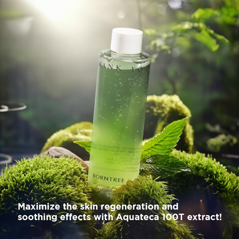 BORNTREE Spicule Face Essence 7.1 fl oz with Panthenol and Jeju Hydrangea Extract for Skin Regeneration and Collagen Production