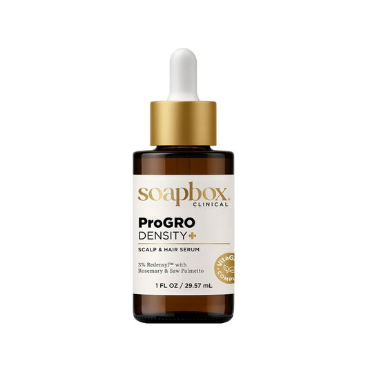 Soapbox ProGRO Density+ Hair Thickening Serum, Supports Fuller, Stronger Hair - Lightweight Scalp Serum for Thinning Hair - Clean Ingredients Free of Harsh Chemicals, Sulfates, Parabens & Silicones
