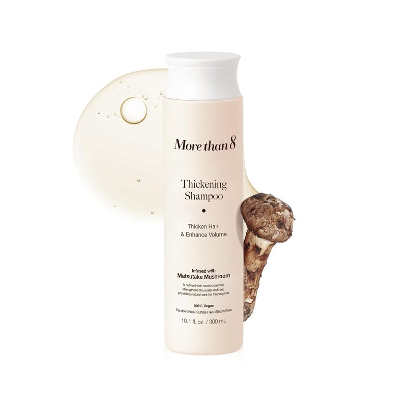 Korean Hair Thickening Shampoo - Matsutake Mushroom Formula for Hair Loss & Growth | 300ml, Vegan & Free from Parabens, Sulfates, Silicones