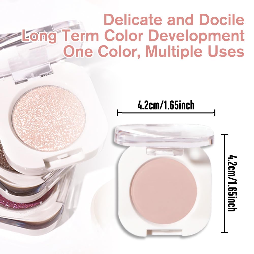 Nude Pink Matte Eyeshadow - Lightweight Blendable Mini Eye Shadow for Mature Skin | Waterproof & Vegan, 19g