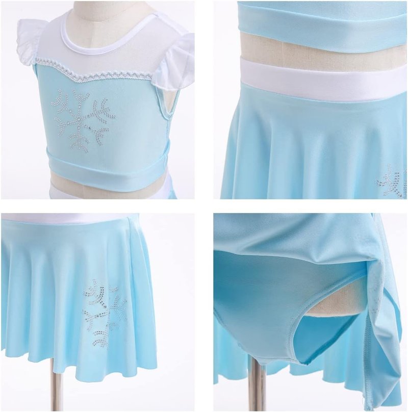 Girls Frozen Elsa Princess Swimwear - Two-Piece Tankini Set for Beach & Water Park | Size 5-6T