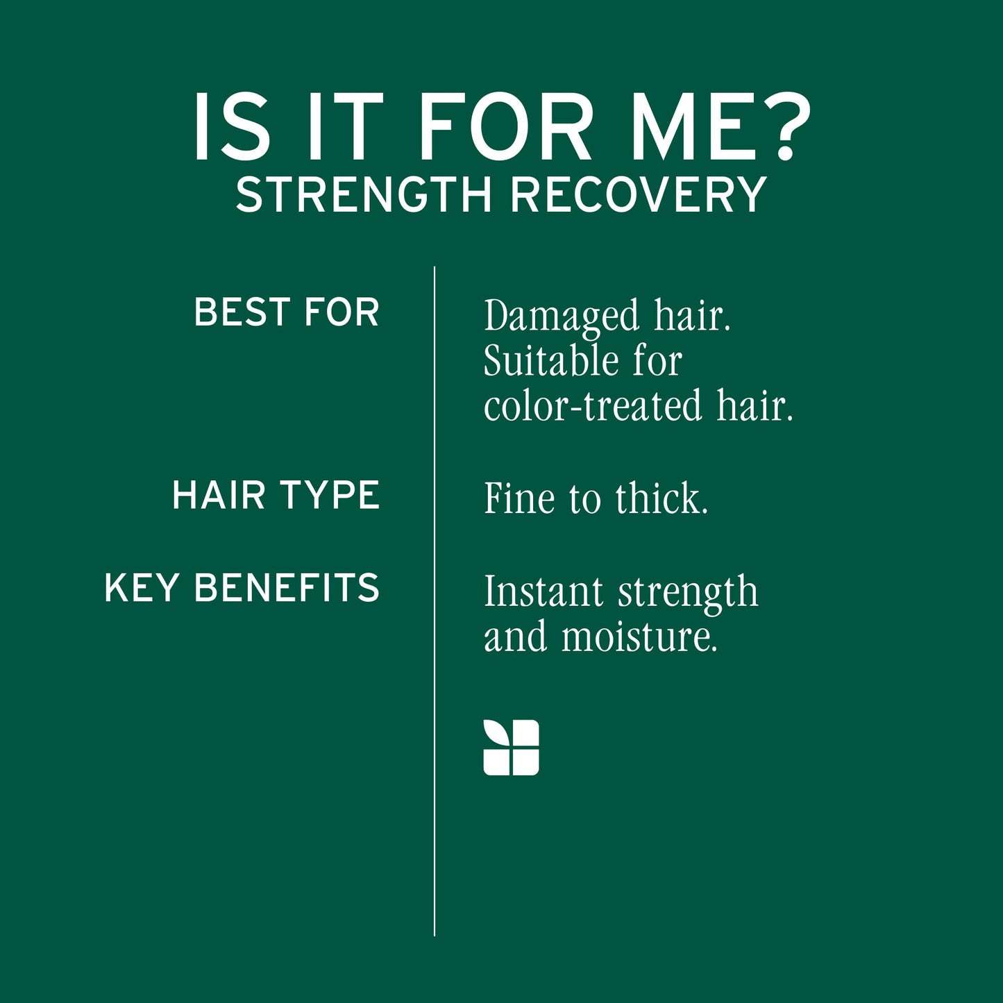 Biolage Strength Recovery Repairing Spray - Leave-In Treatment, Strengthens & Repairs Damaged Hair, Heat Protectant, Detangling Leave-In Treatment, With Olive Squalane & Vegan Proteins, 13.5 Fl Oz