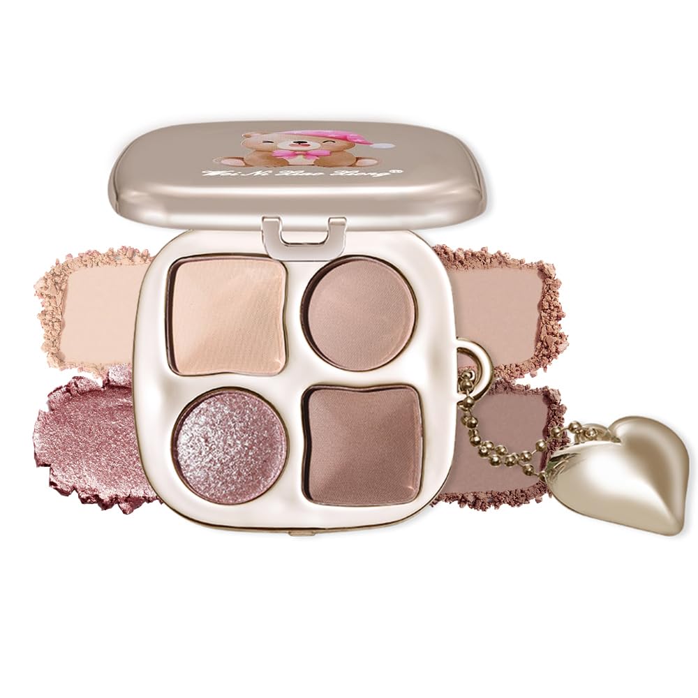 Warm Neutral Nude Eyeshadow Palette - Matte & Shimmer High Pigment | Mini Everyday Makeup with Mirror for All Eye Colors