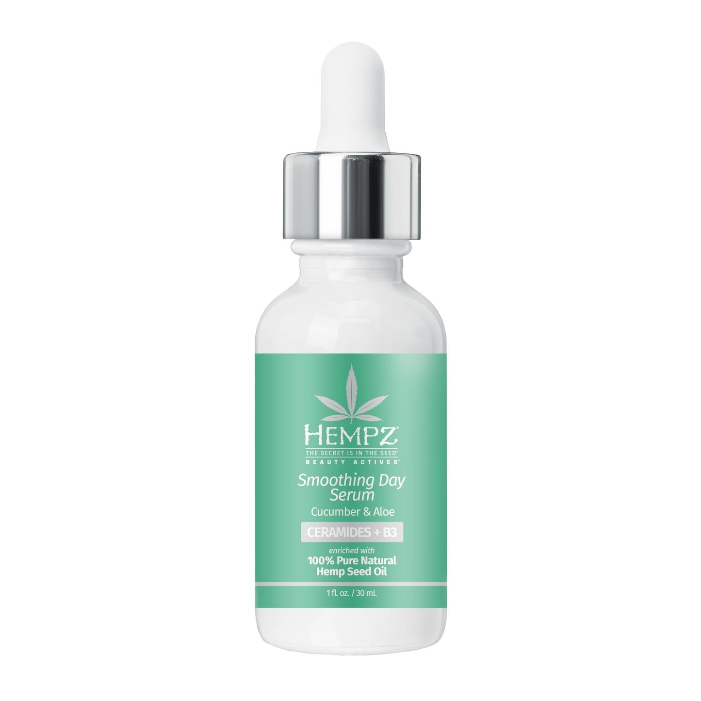 Hempz Cucumber Aloe, Facial Serum, Beauty Actives with Ceramides for dry to normal skin, for men and women, 1oz