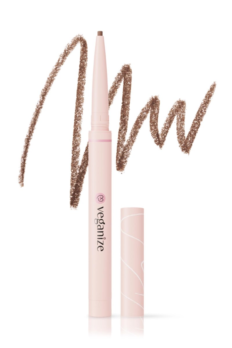 self beauty Veganize 2mm Slim Gel Pencil | Retractable Waterproof Gel | Long Lasting Water Resistant | Ultra Thin Precision for Beginners 0.35 oz (03 Cocoa Brown)