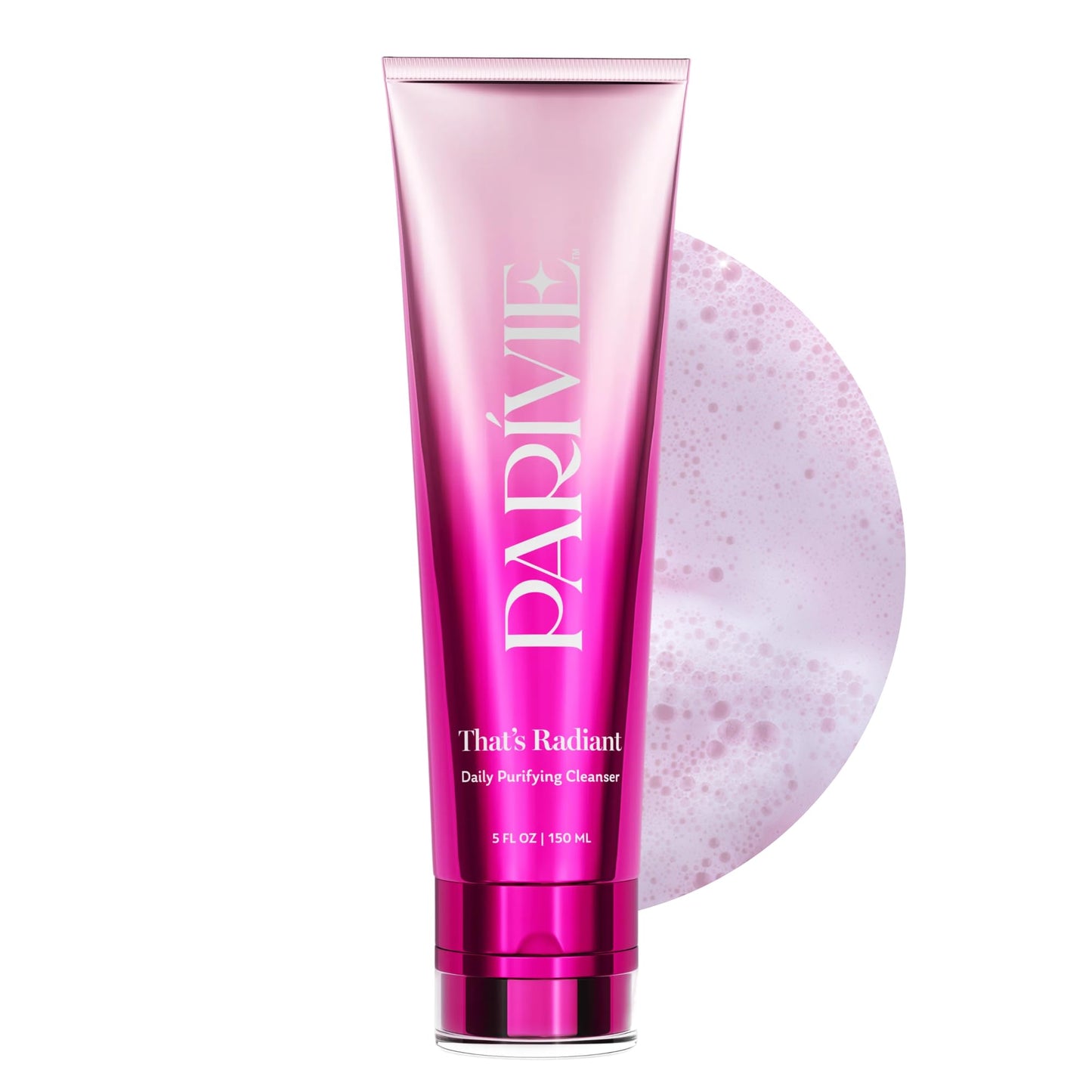 Parivie That's Radiant Daily Purifying Cleanser Gel-to-Cream Face Wash with BHA, Ceramides & Rice Extract, Gently Cleanses, Removes Makeup and Impurities, 5 fl oz