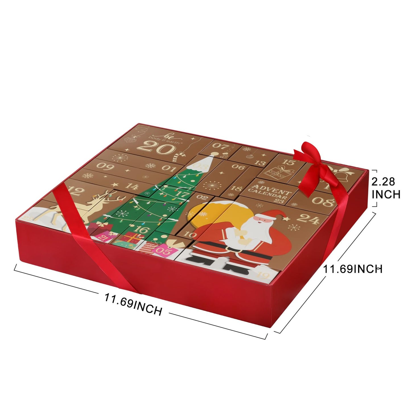 Advent Calendar 2026 BODY & EARTH Holiday Gifts for Women Christmas 24 Days of Beauty Countdow Calendar 24PCS 2026 Skincare Advent Calendar