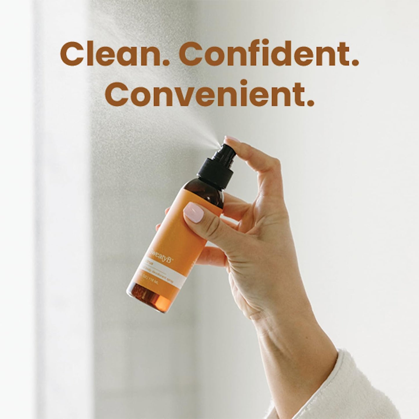 SweatyB® Deodorant spray - Odor Protection with whole body deodorant for women & men - Travel Size, Skin-Safe, Vegan & Made in USA - Citrus body spray - 4 Oz