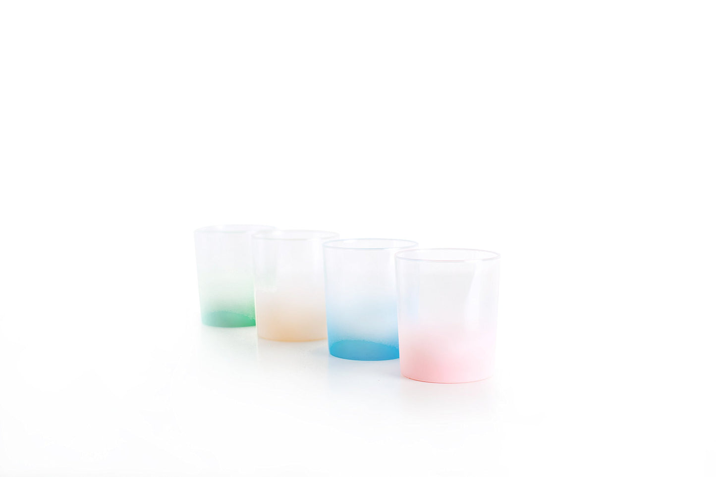 Sugar & Cloth Ombre Plastic Tumbler Glass Set, 4-Piece