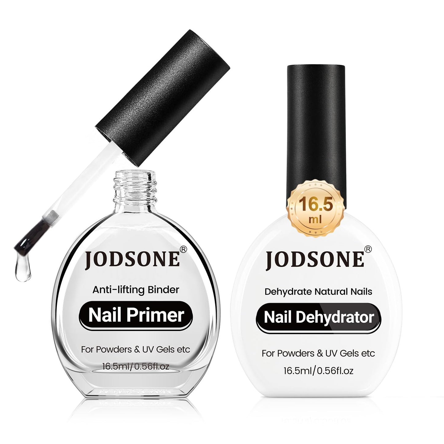JODSONE Nail Dehydrate & Primer Set - 2Pcs 16.5ml for UV Gels | Superior Bonding for DIY Art Design