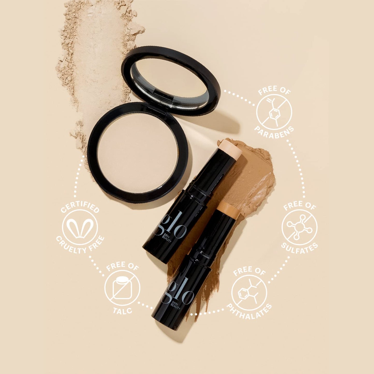 Glo Skin Beauty Luminous Liquid Mineral Foundation Makeup with SPF 18 (Naturelle) - Improves Uneven Skin Tone, Smooths & Corrects Imperfections, Sheer to Medium Coverage, Dewy Finish