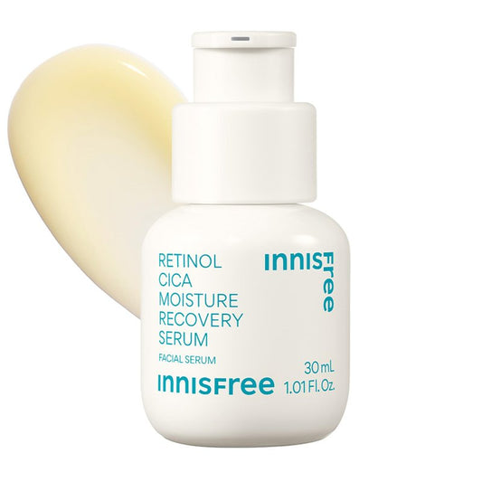 innisfree Retinol Cica Serum with Salicylic Acid | Korean Moisture Recovery Treatment with Hyaluronic Acid for Hydrating Face Care | Suitable for Beginners and Acne-Prone Skin