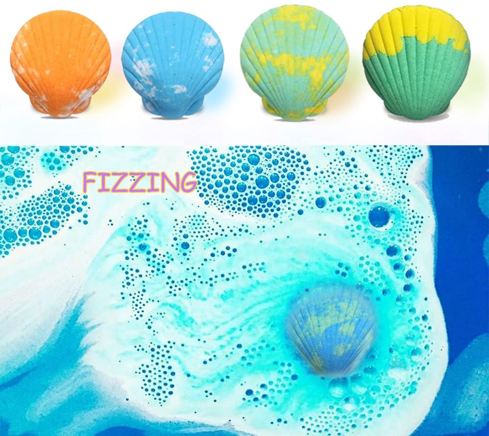 Bath Bombs for Kids - Surprise Marine Animals Inside | 20 Handmade Bubble Bath Fizzes for Birthday, Christmas & Party Favors