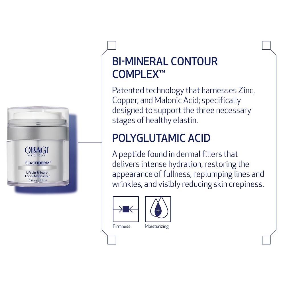 Obagi ELASTIderm Lift Up & Sculpt Facial Moisturizer - Anti-Aging Cream with Peptides for Firming & Smoothing | 1.7 oz