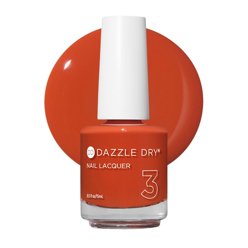 Dazzle Dry Nail Lacquer (Step 3) - Orchard - A vibrant burnt orange. Full coverage cream. (0.5 fl oz)