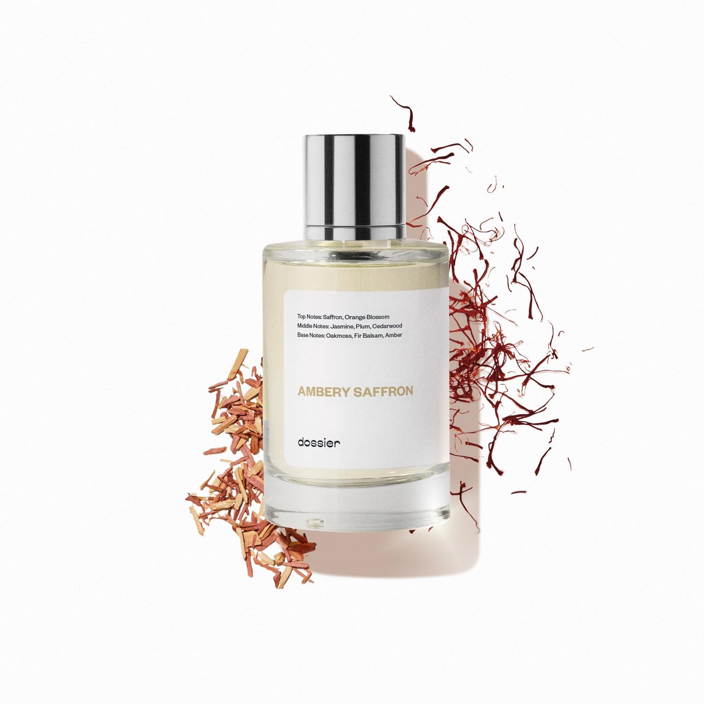 Dossier - Ambery Saffron - Eau de Parfum - Inspired by Baccarat Rouge 540 - Long-Lasting Fragrance - Unisex - 3.4 fl oz (100ml)