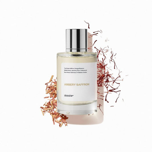 Dossier - Ambery Saffron - Eau de Parfum - Inspired by Baccarat Rouge 540 - Long-Lasting Fragrance - Unisex - 3.4 fl oz (100ml)