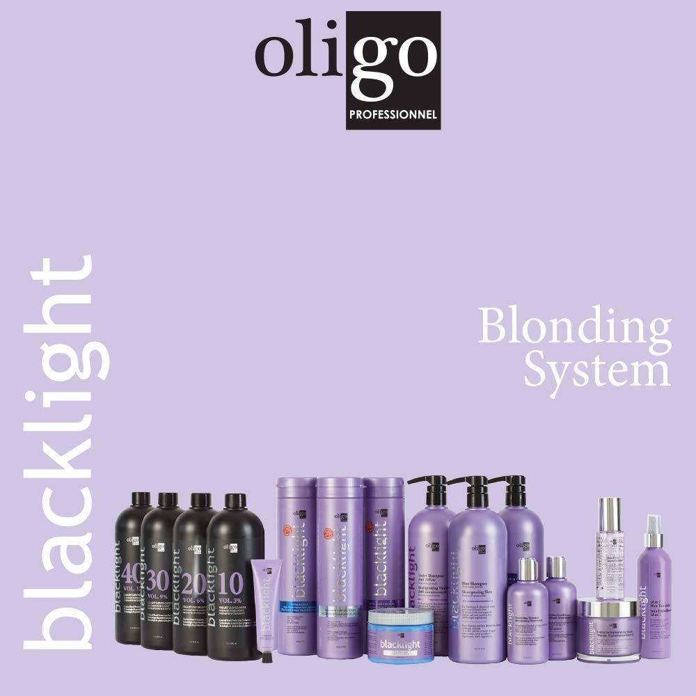Oligo Professionnel - Blacklight Violet Conditioner - Purple Conditioner for blondes - Vegan - Eliminate Yellow Tones - Refresh Faded Highlights - Argan oil - Hydrating Formula - 8.5oz