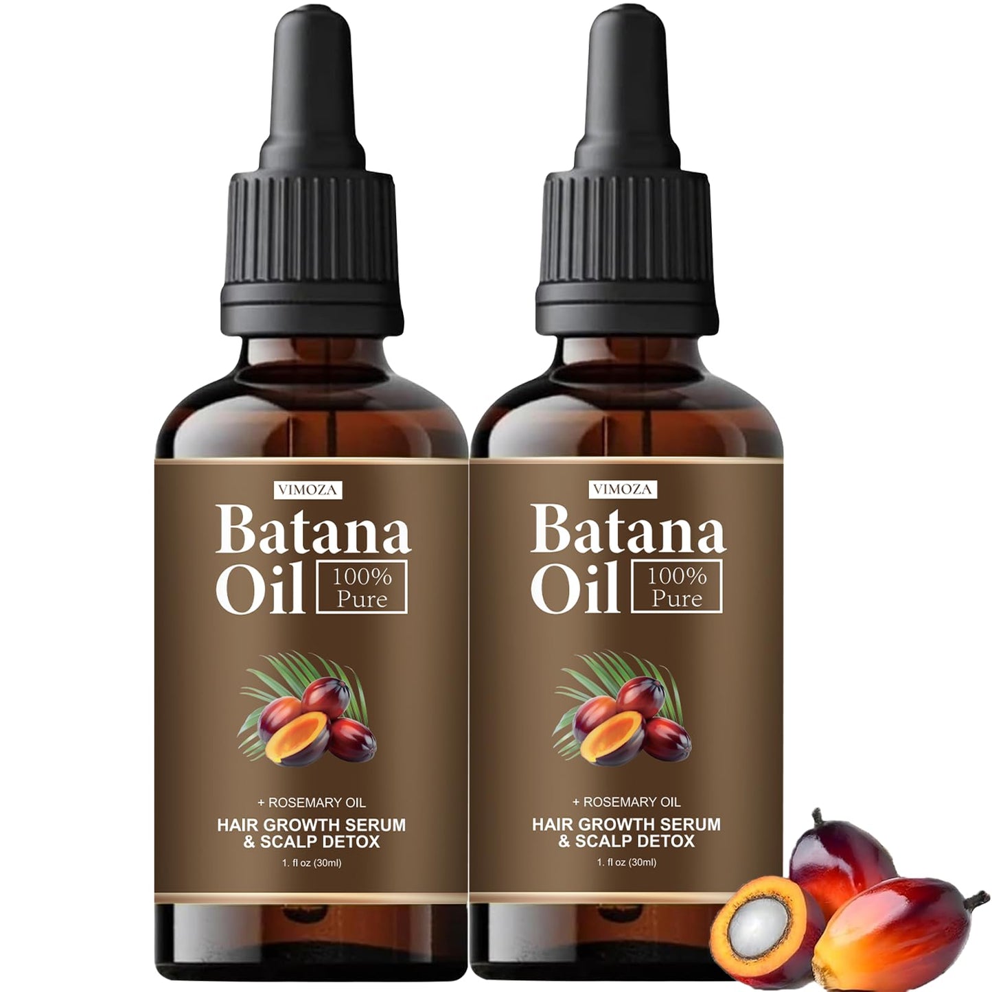 VIMOZA Batana Oil for Hair,Hair Oil with Rosemary for Hair Growth - 100% Organic Batana Oil (2pcs)