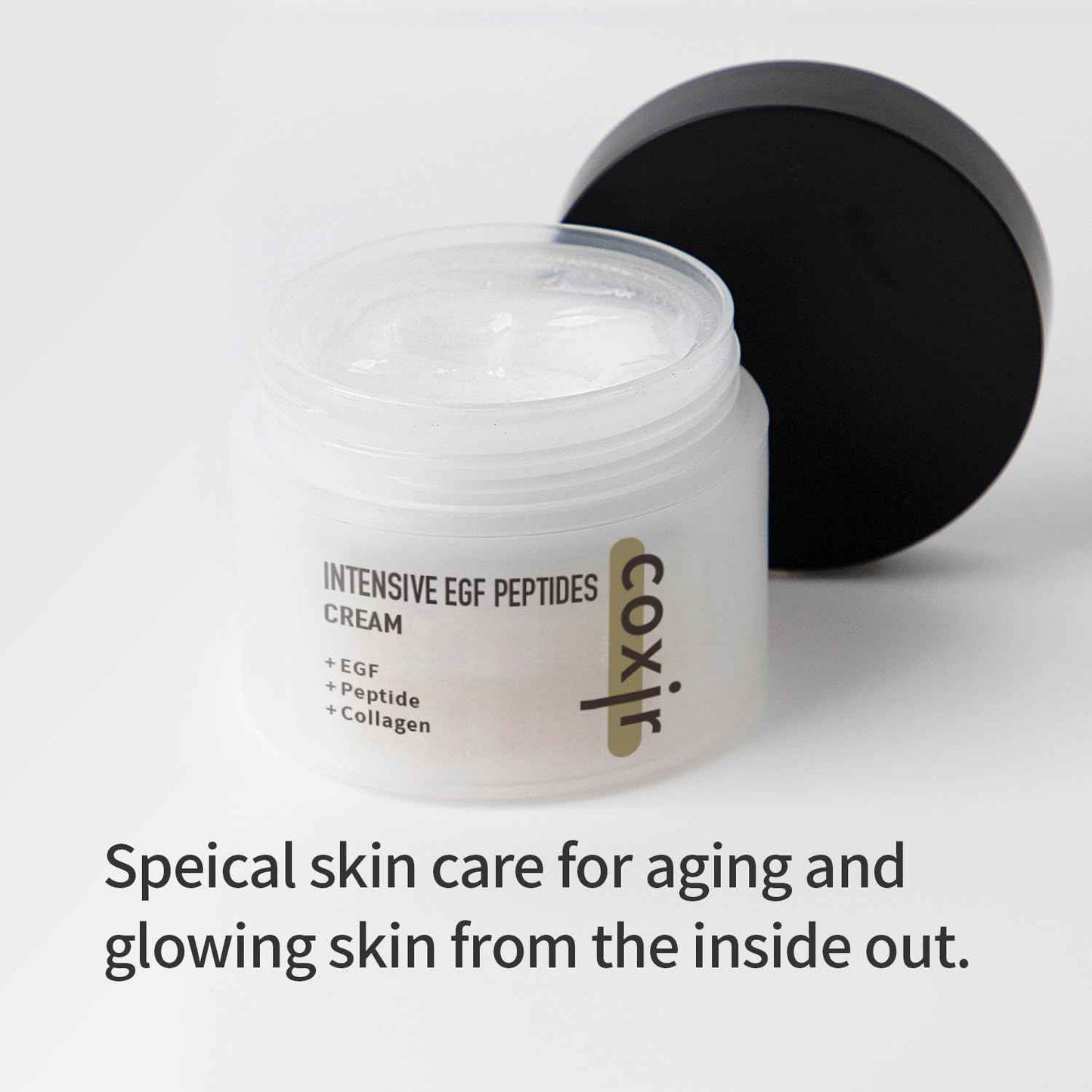 coxir INTENSIVE EGF PEPTIDES CREAM l Day&Night Firming Cream l EGF(Epidermal Growth Factor), Peptides, Niacinamide, Panthenol, Collagen l Korean Skincare [50ml/1.69fl.oz]