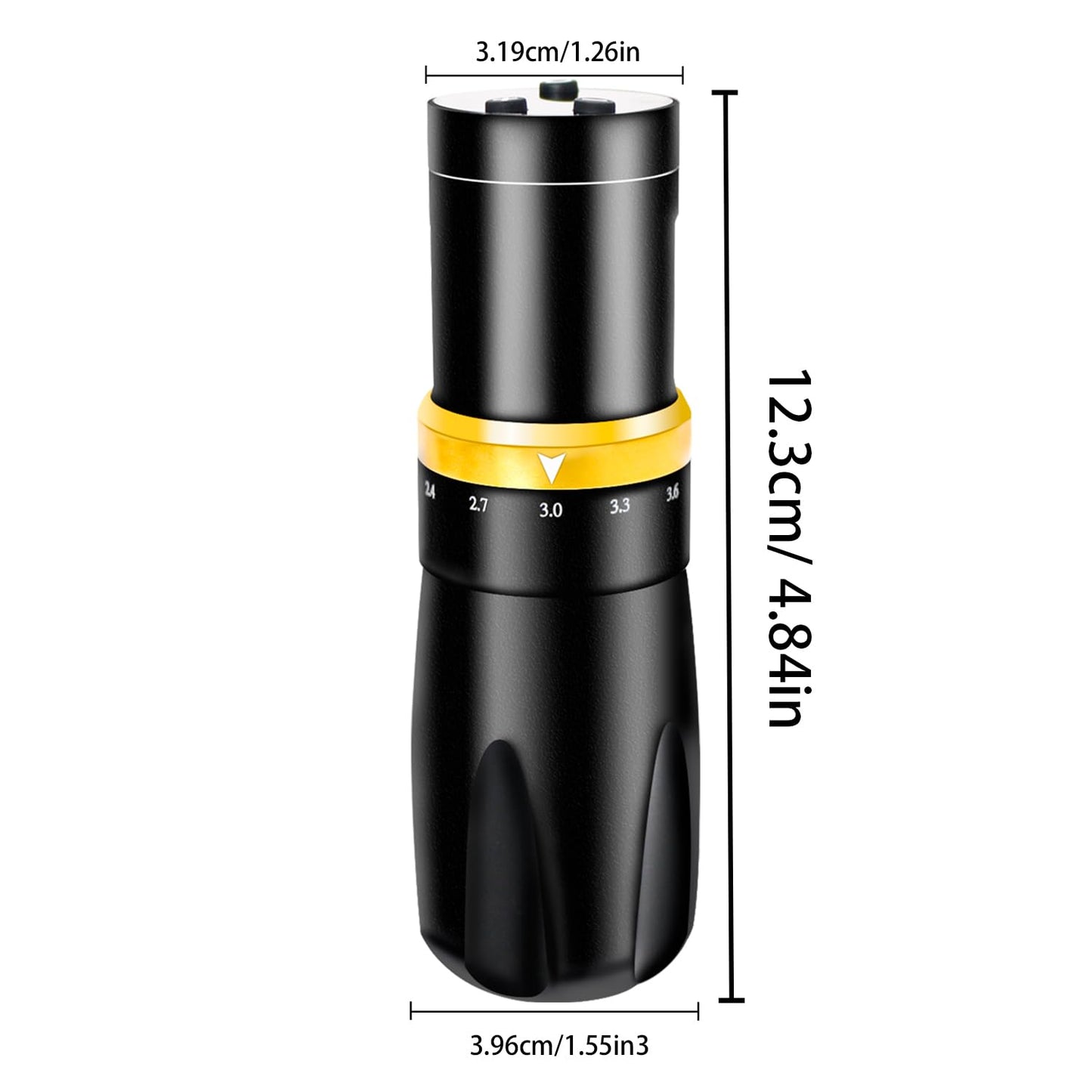 KVM Tattoo Pen Kit,Shorter Body Design,Wireless Tattoo Machine,7 Adjustable Stroke Options,Shorter Body Design,1500mAh Power Supply,Suitable for Professional Tattoo Artists and Tattoo Enthusiasts